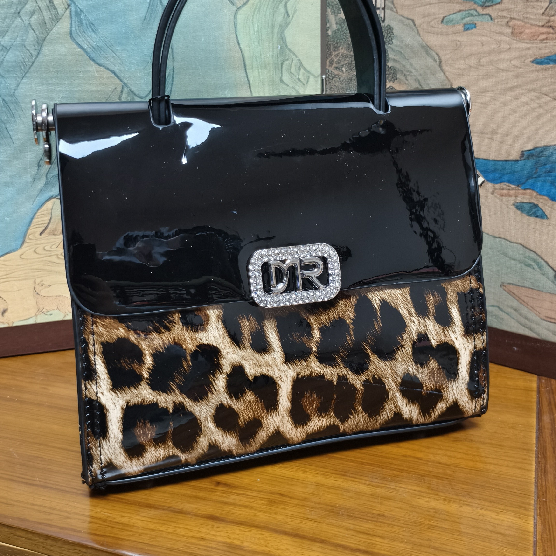 6131轻奢百搭豹纹小方包辣妹时尚小众设计高级感单肩斜挎包