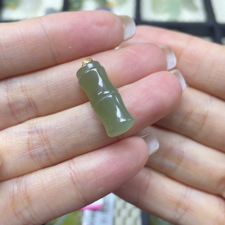 和田玉颈饰18K金镶嵌578999999