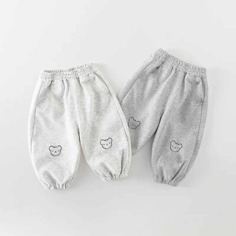 秋装儿童裤子卫裤春秋款男童女童宽松运动裤 小熊