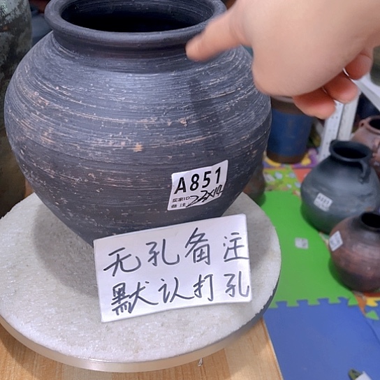 红陶手工制作工艺花盆