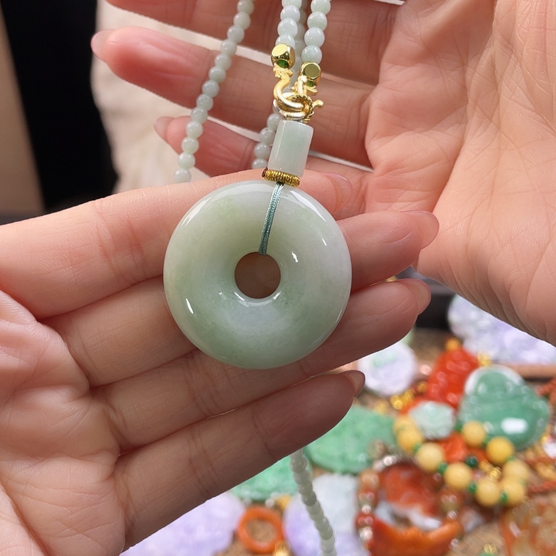 翡翠未镶嵌颈饰代编织