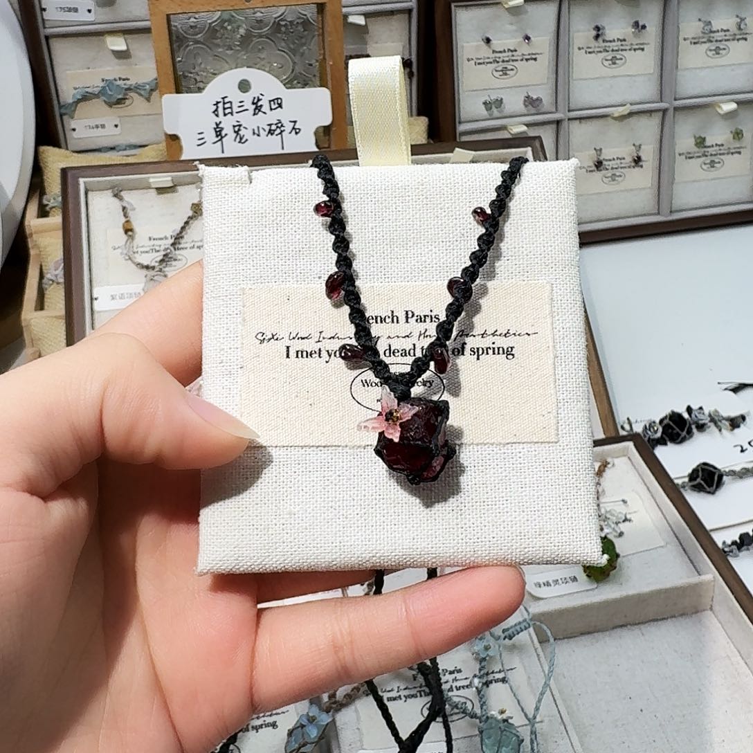 石英石纯铜鸿运项链