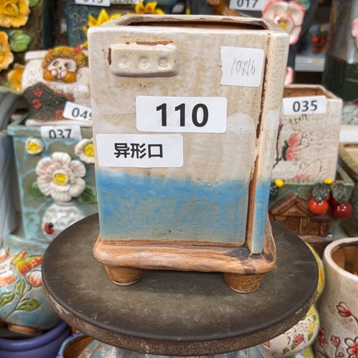 紫砂花盆粗陶材质多肉花盆