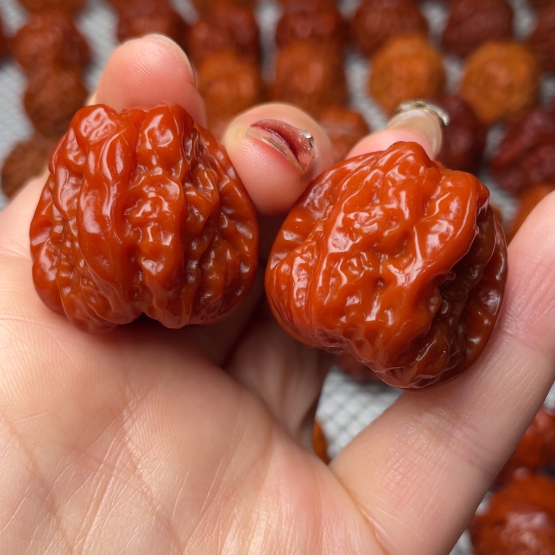 桃核吊坠文玩核桃 手把件 蛤蟆头 32