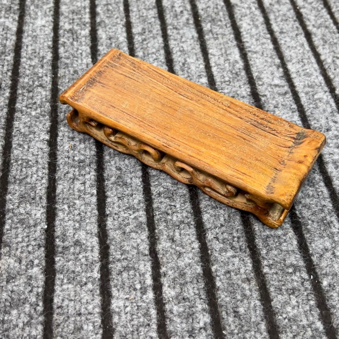 身***泰花梨木一木挖墨床底座