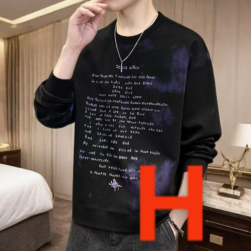 欧洲站秋冬潮流新款长袖卫衣男装H01-H50