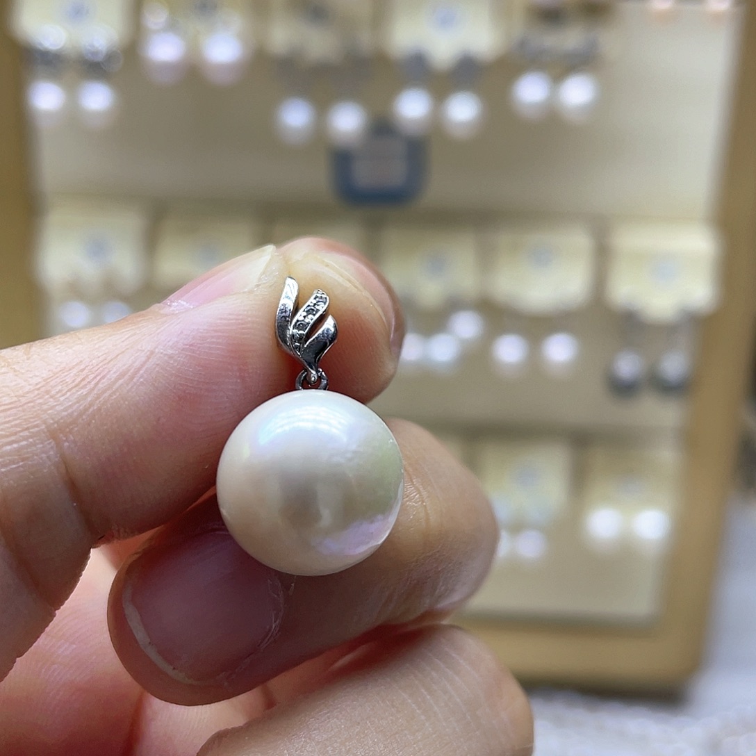 淡水珍珠银S925镶嵌颈饰