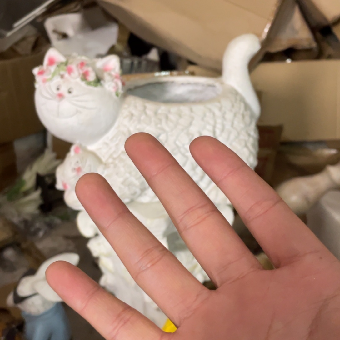 【闪购商品】氧化镁母子猫咪盆