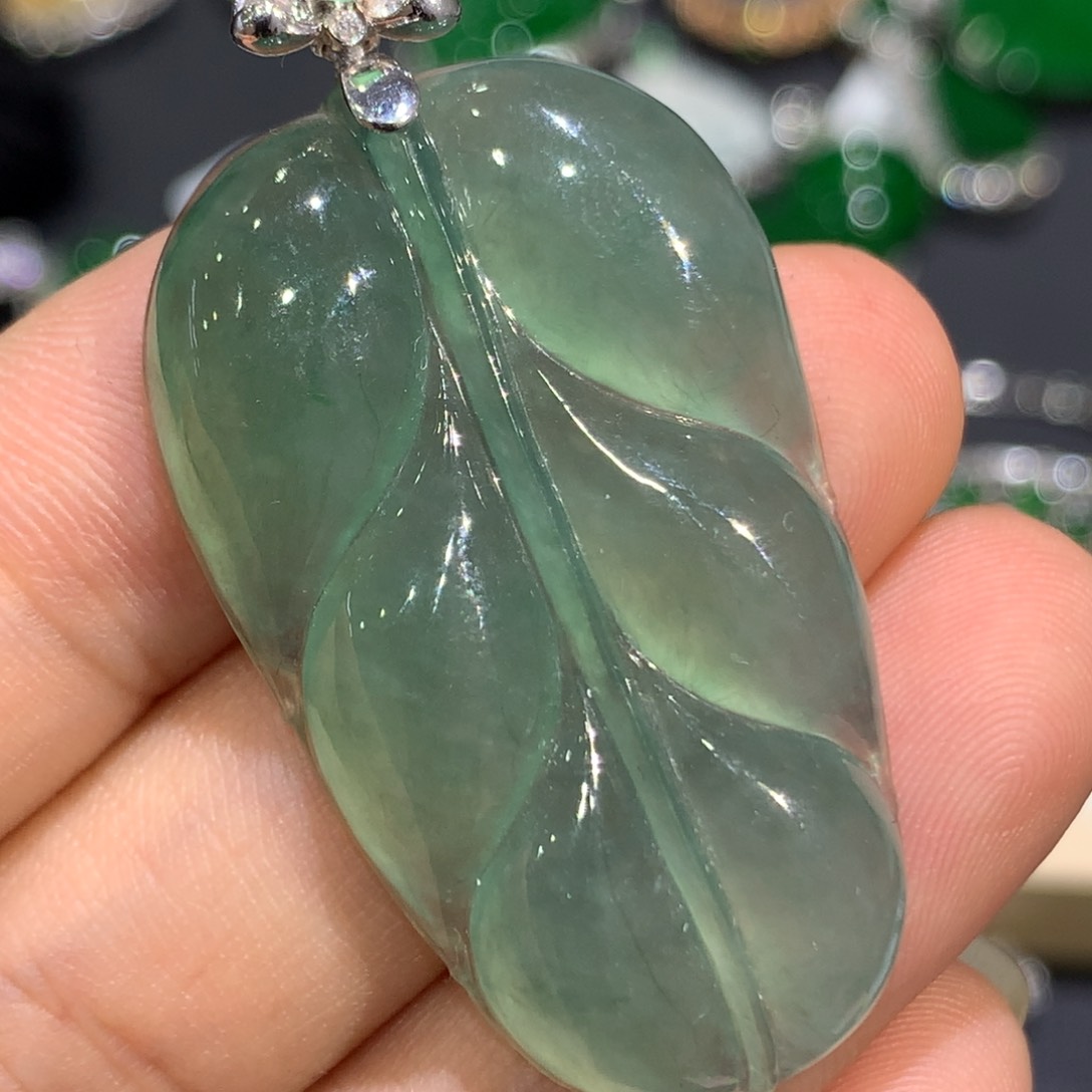 翡翠颈饰18K金镶嵌8、