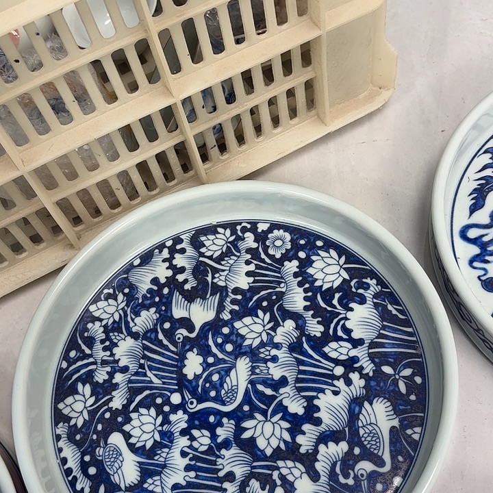 瓷片青花一路连科干泡台景德镇