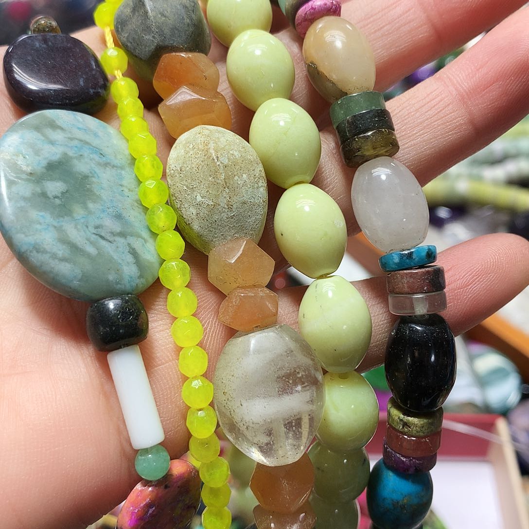 未镶嵌手串玛瑙/玉髓散珠五条