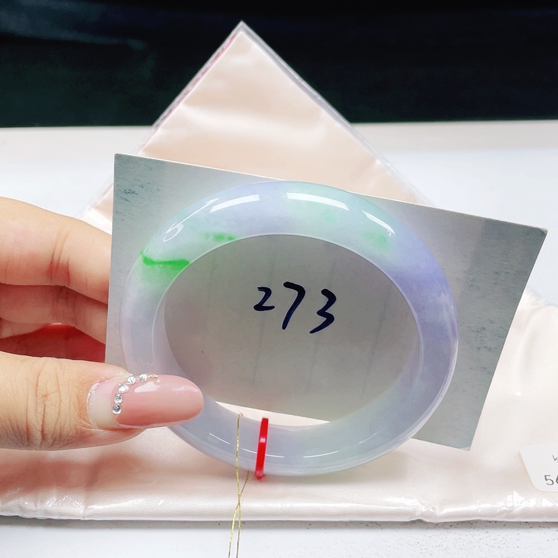 翡翠未镶嵌手镯 正圈56+