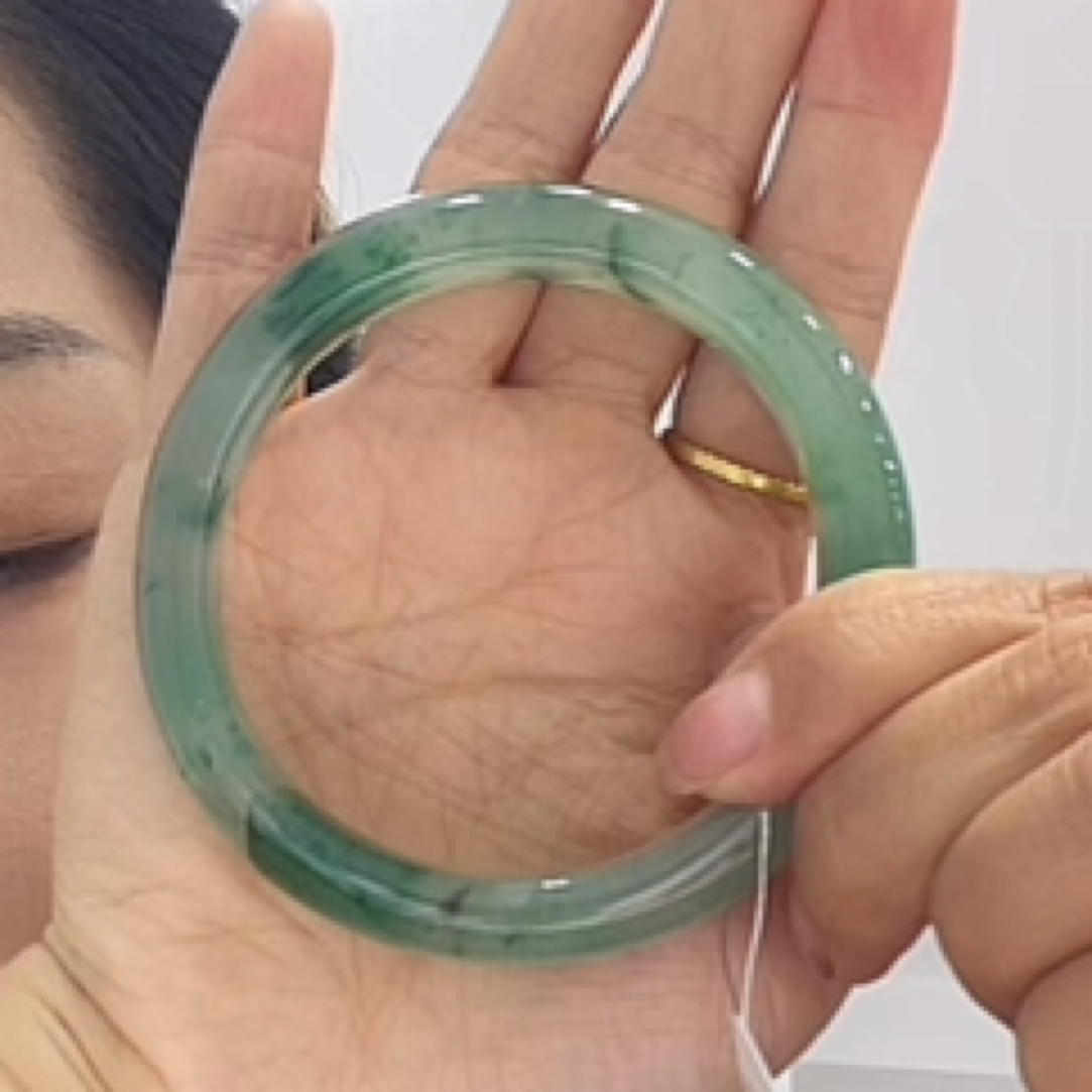 非洲翠冰飘花戒指天然玉石独龙玉A货（多样性发货 拍一发一）