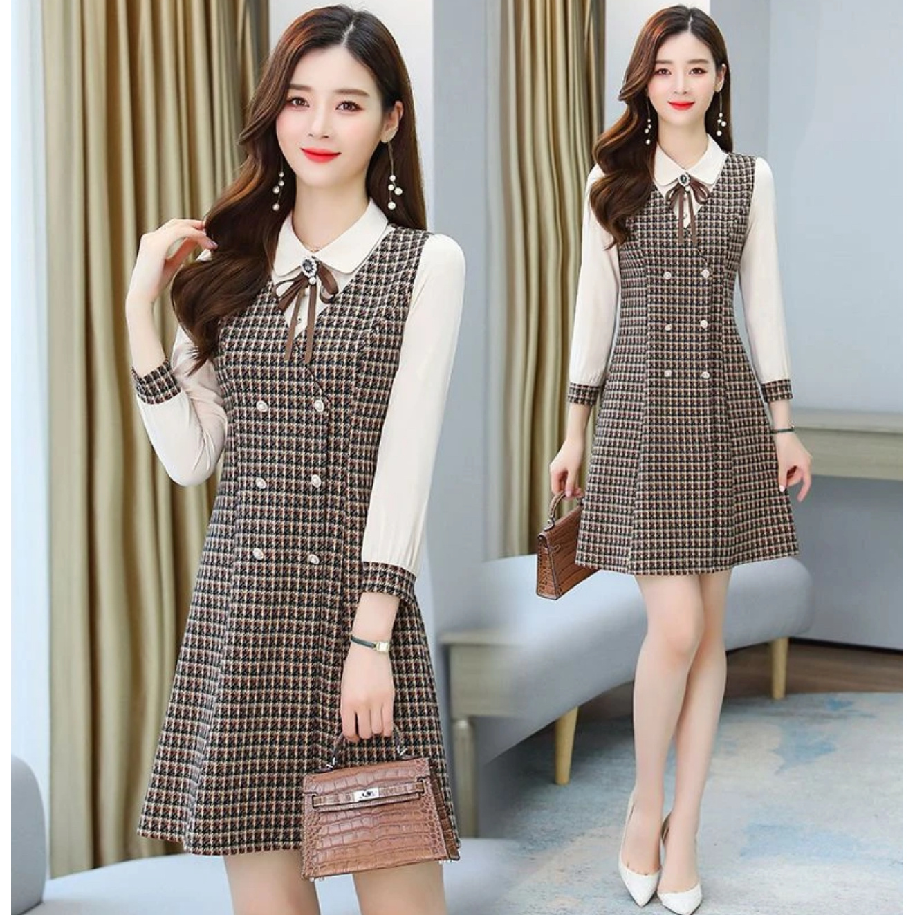 12#【木兮兮专属】2025年秋季新款气质显瘦百搭时尚中长款连衣裙