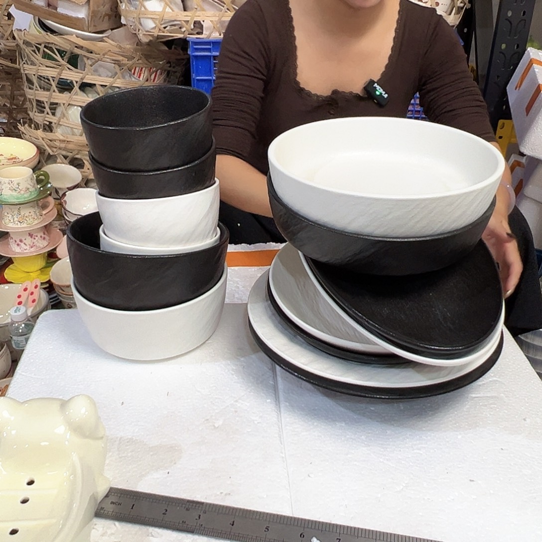 潮州陶瓷餐具微瑕14件套