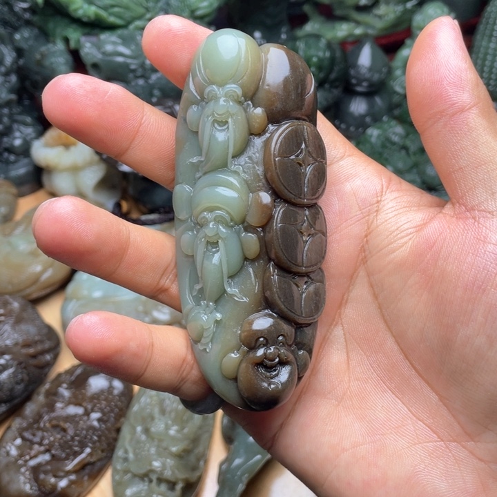 和田玉未镶嵌挂件南*