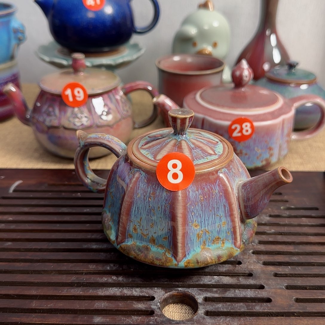 垕瓷甄选八方窑变壶