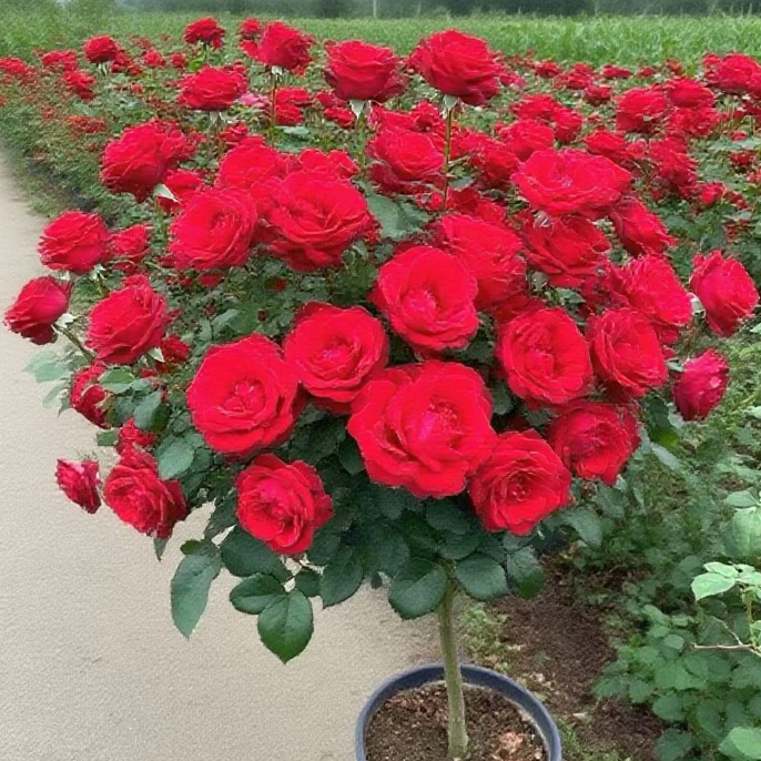 红苹果1.5公分左右浓香型玫瑰花盆栽老根耐寒适合庭院阳台种植