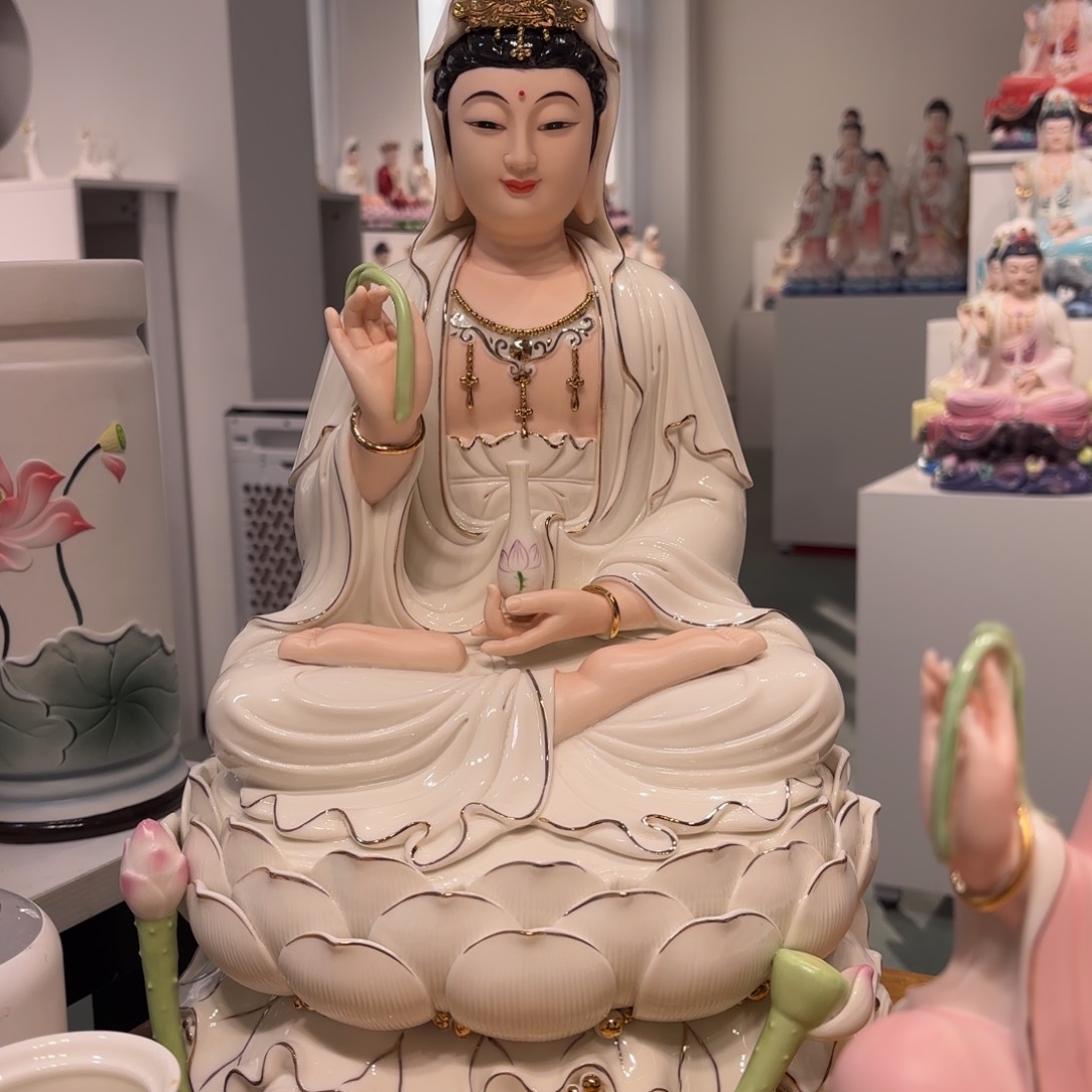 摆件瓷摆件观音16