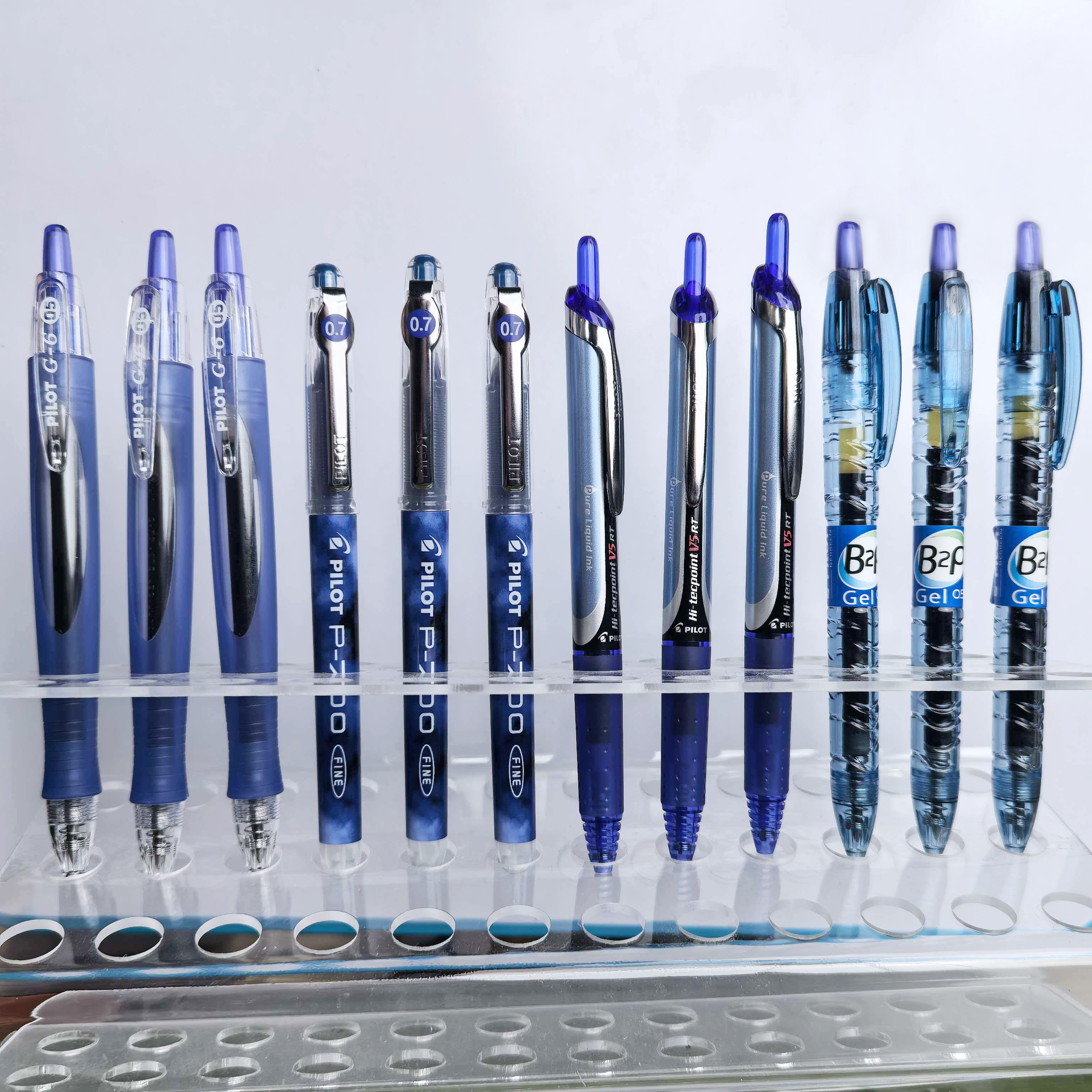 百乐【蓝色组合】:B2P蓝色+G6蓝+P700蓝+开拓王蓝各3支共12支中性笔
