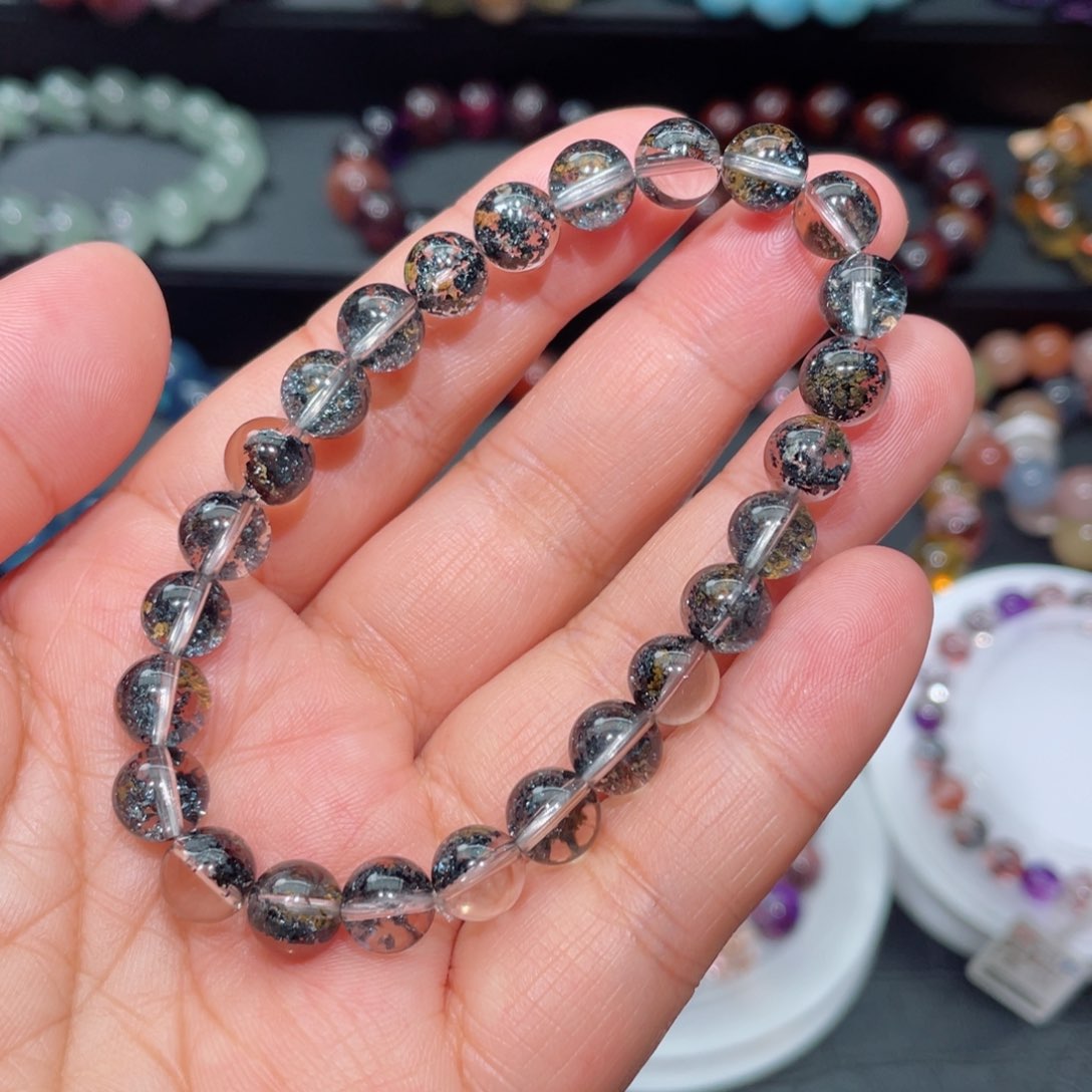 水晶手链未镶嵌水晶手链，晶体通透