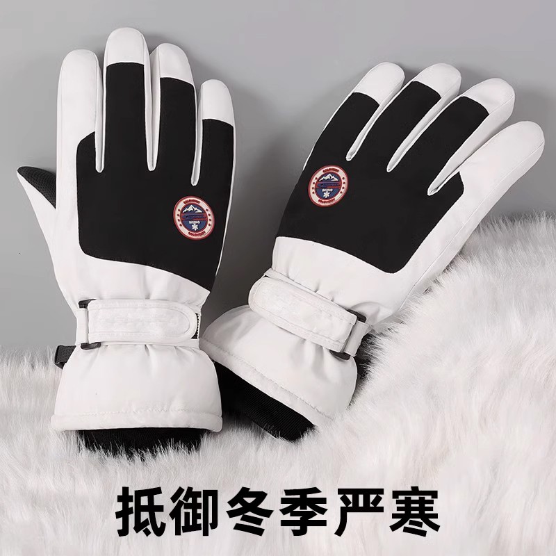 2025冬季男士电动车骑行加绒防风防水保暖女款登山运动滑雪手套