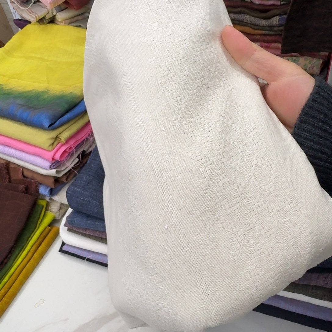 麻2米亚麻提花厚款