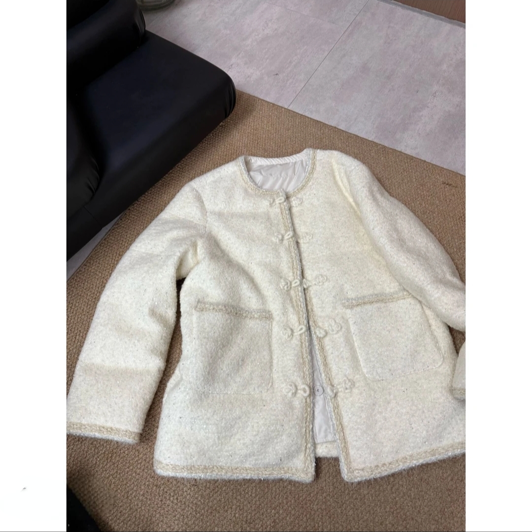 开襟常规款羽绒服星河小香鸭绒服气质冬季女装圆领12675