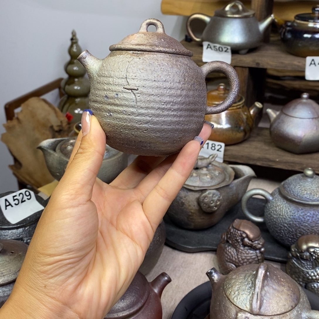 造***、建水紫陶柴烧茶壶