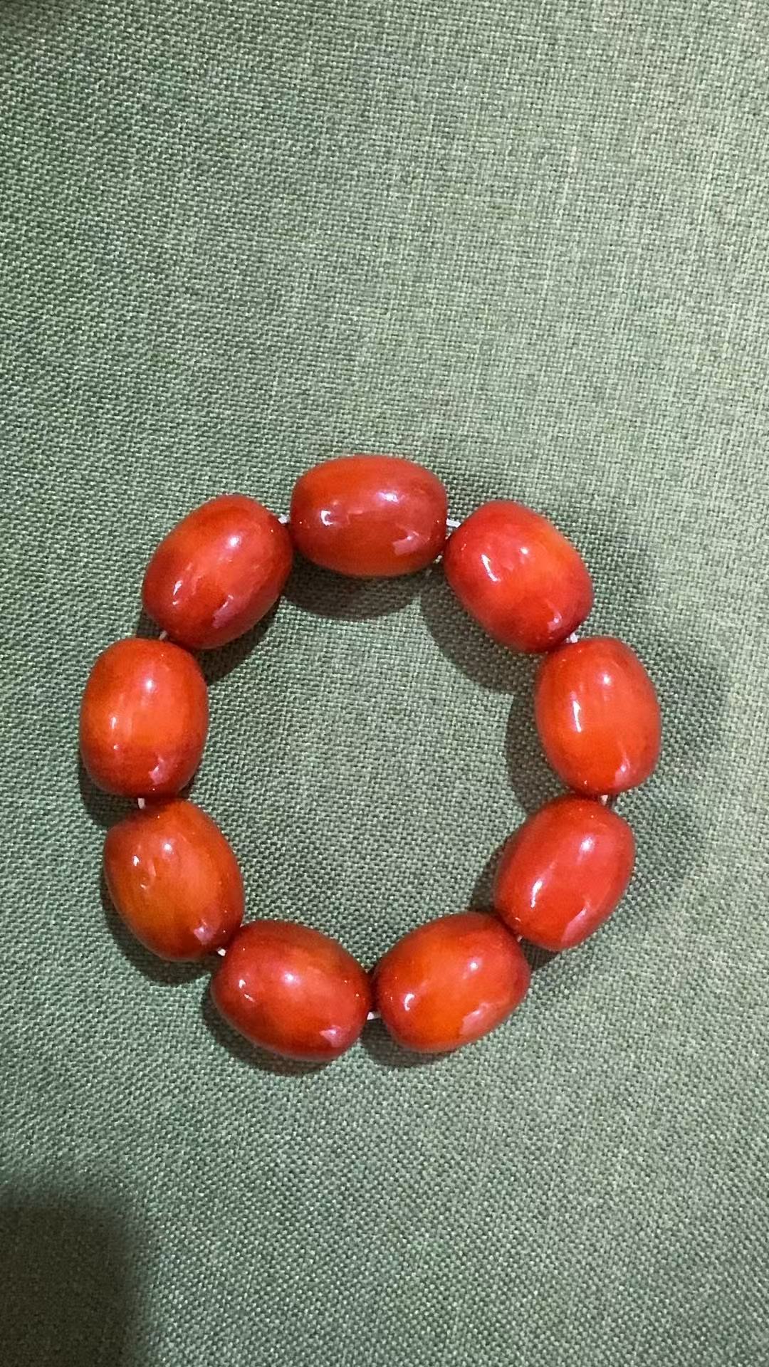 崇莲臻选专属精品蜜蜡鸡油红手串