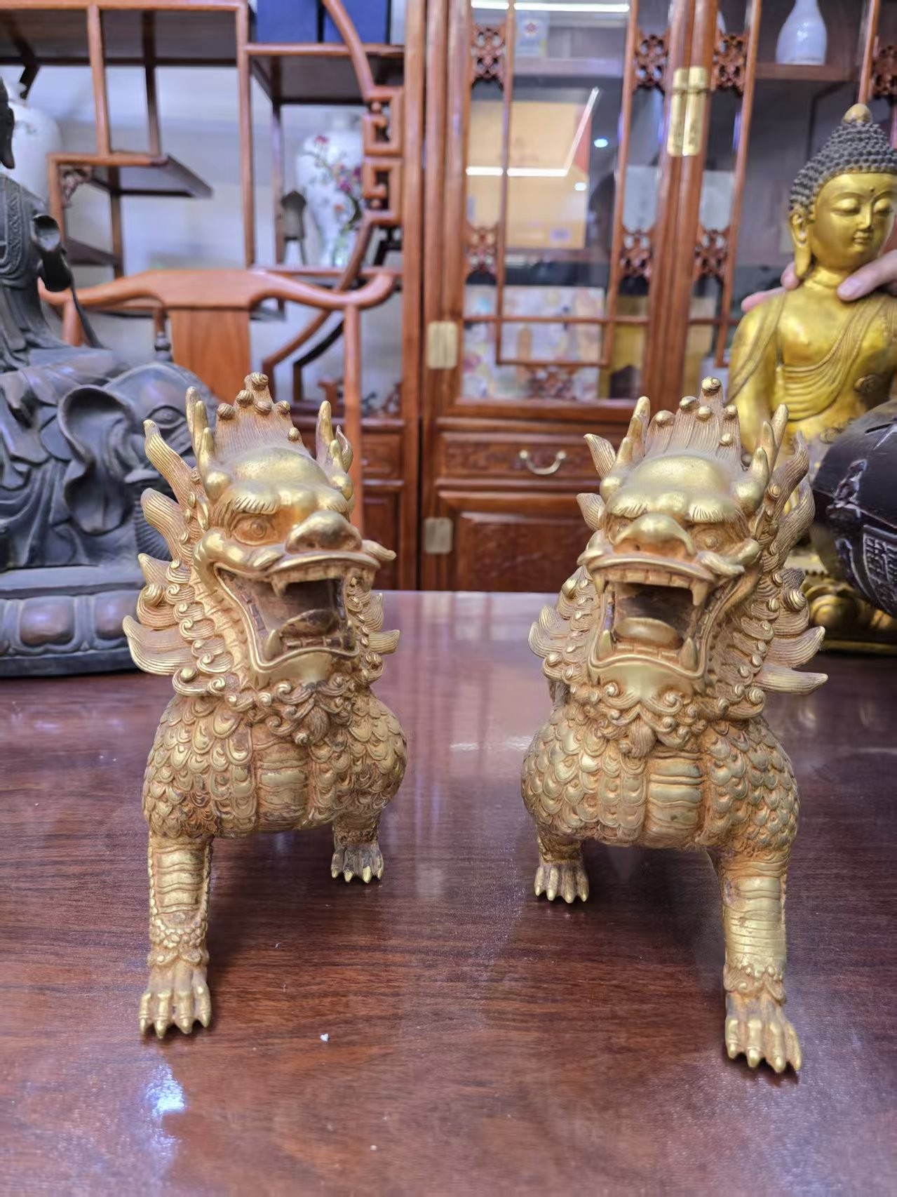 一对麒麟摆件———（非先货）到货为卡片