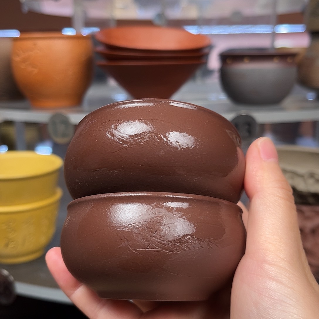 茶杯紫砂60毫升 虾趣手工刻绘