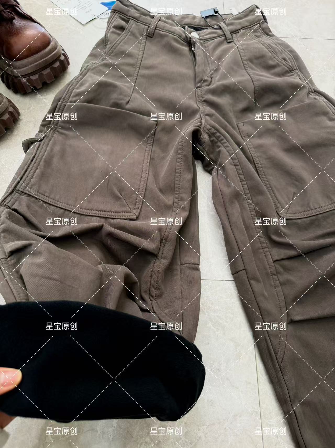 【星宝专属】美式做旧重工加绒直筒牛仔裤9138