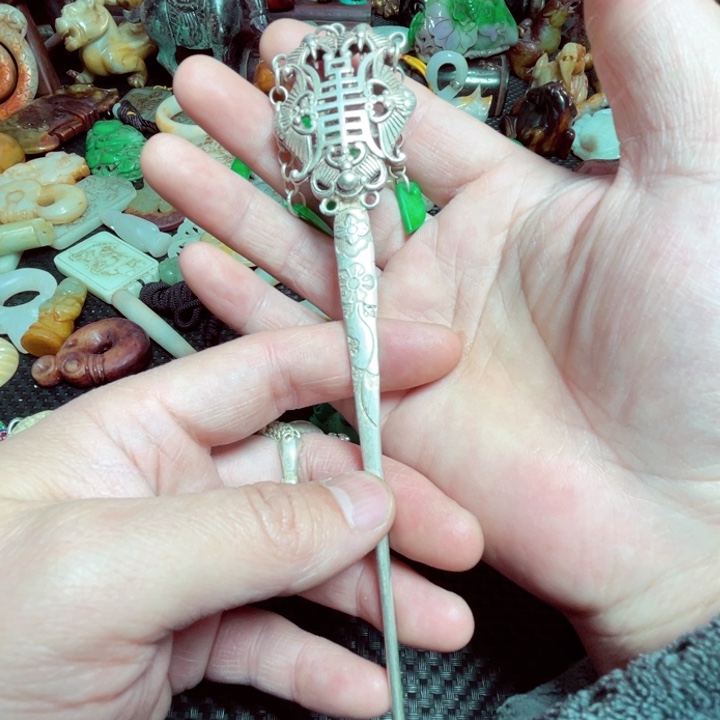 白玉菩提把件漂亮