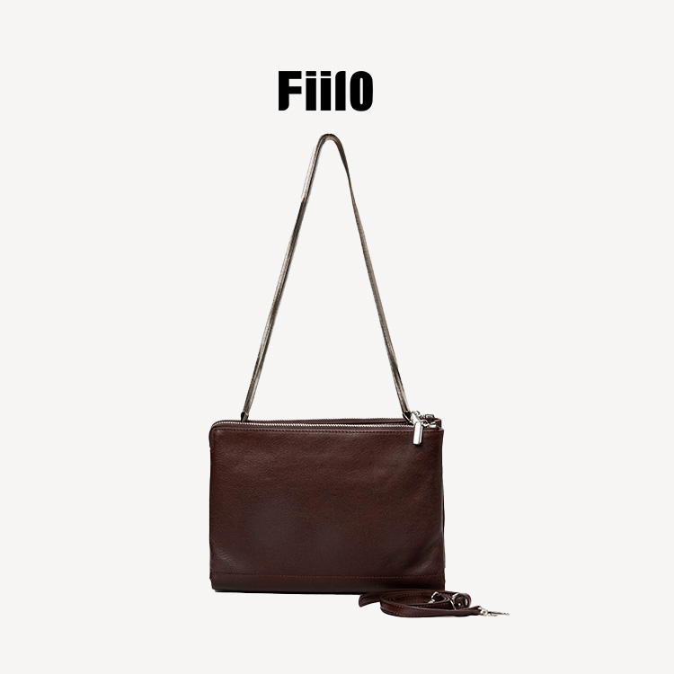 【Fiilo菲洛】C09双口袋进口小牛皮单肩包手拿包