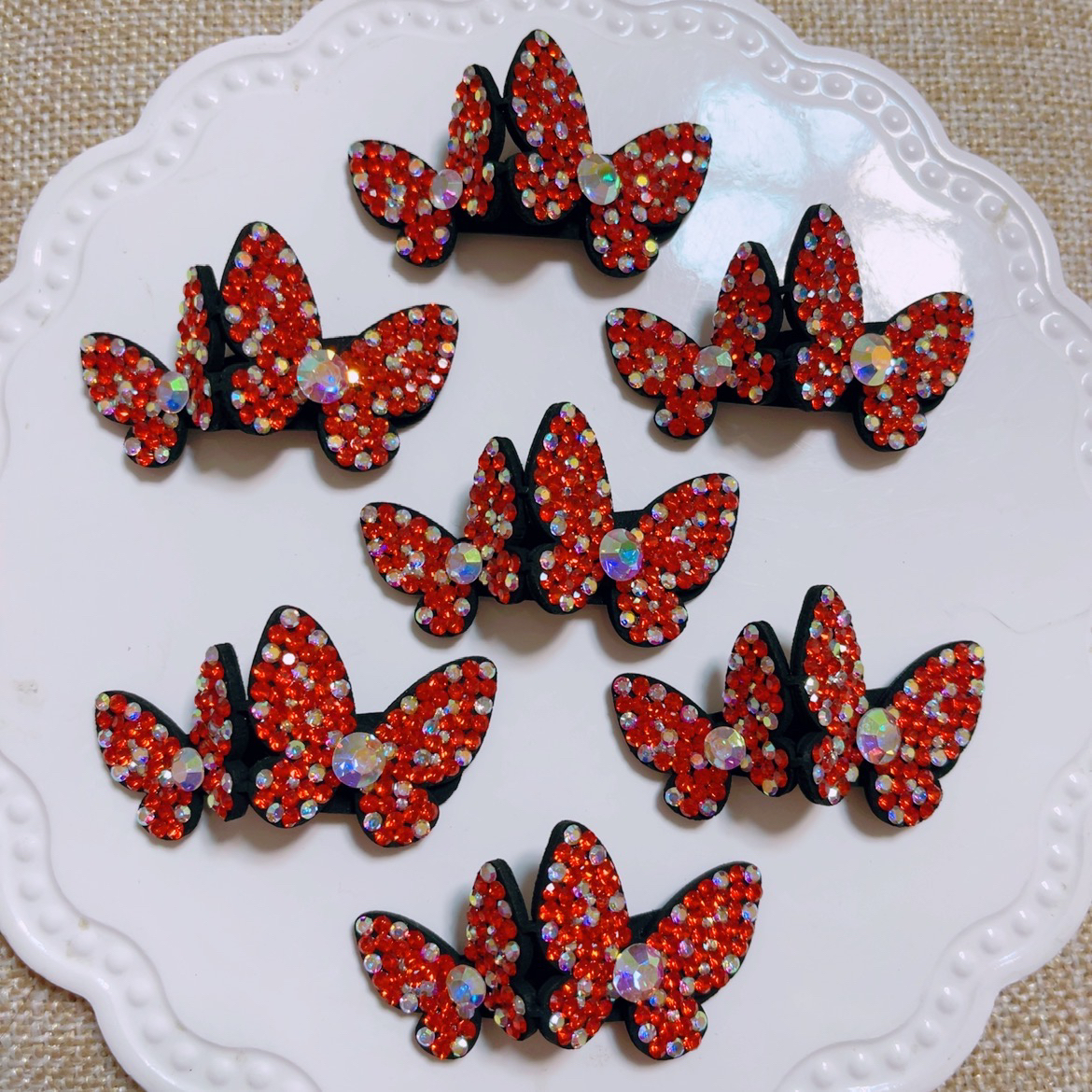 韩国东大门同款蝴蝶拜拜夹