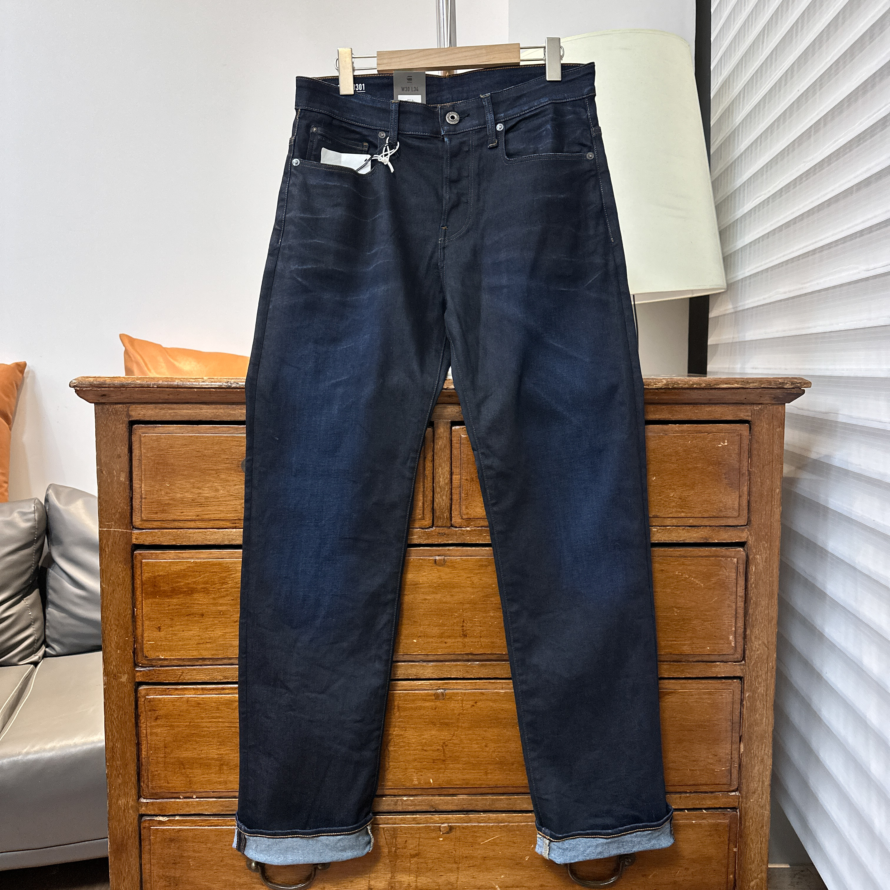 G 涂层原牛直筒牛仔裤 51004 DM25B759