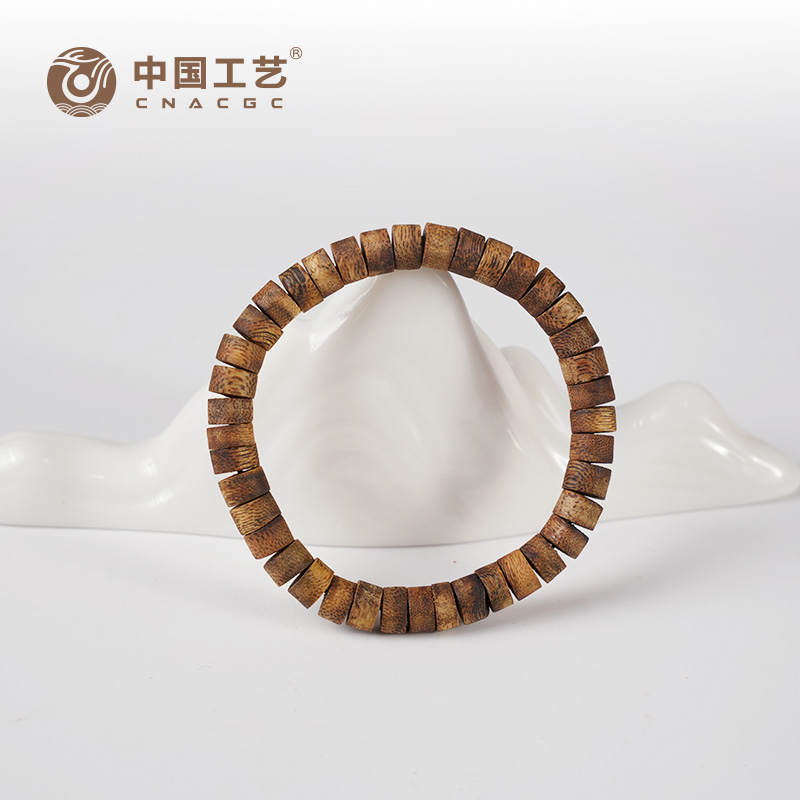沉香【中国工艺】奇楠沉香片珠单圈手串多样性发其一
