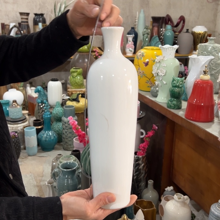 摆件高度38厘米口径3.5厘米微瑕捡漏