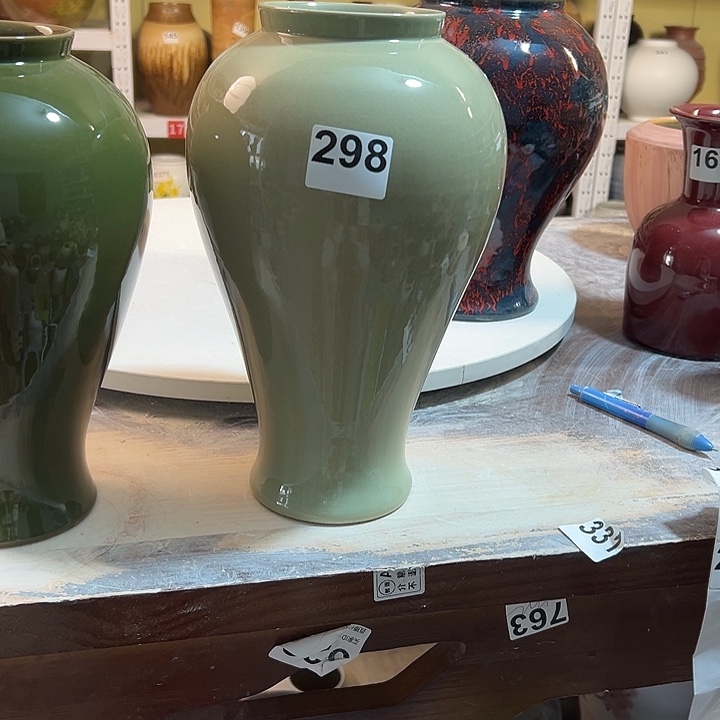 资***坊花瓶白泥口9，高29，258，摆件