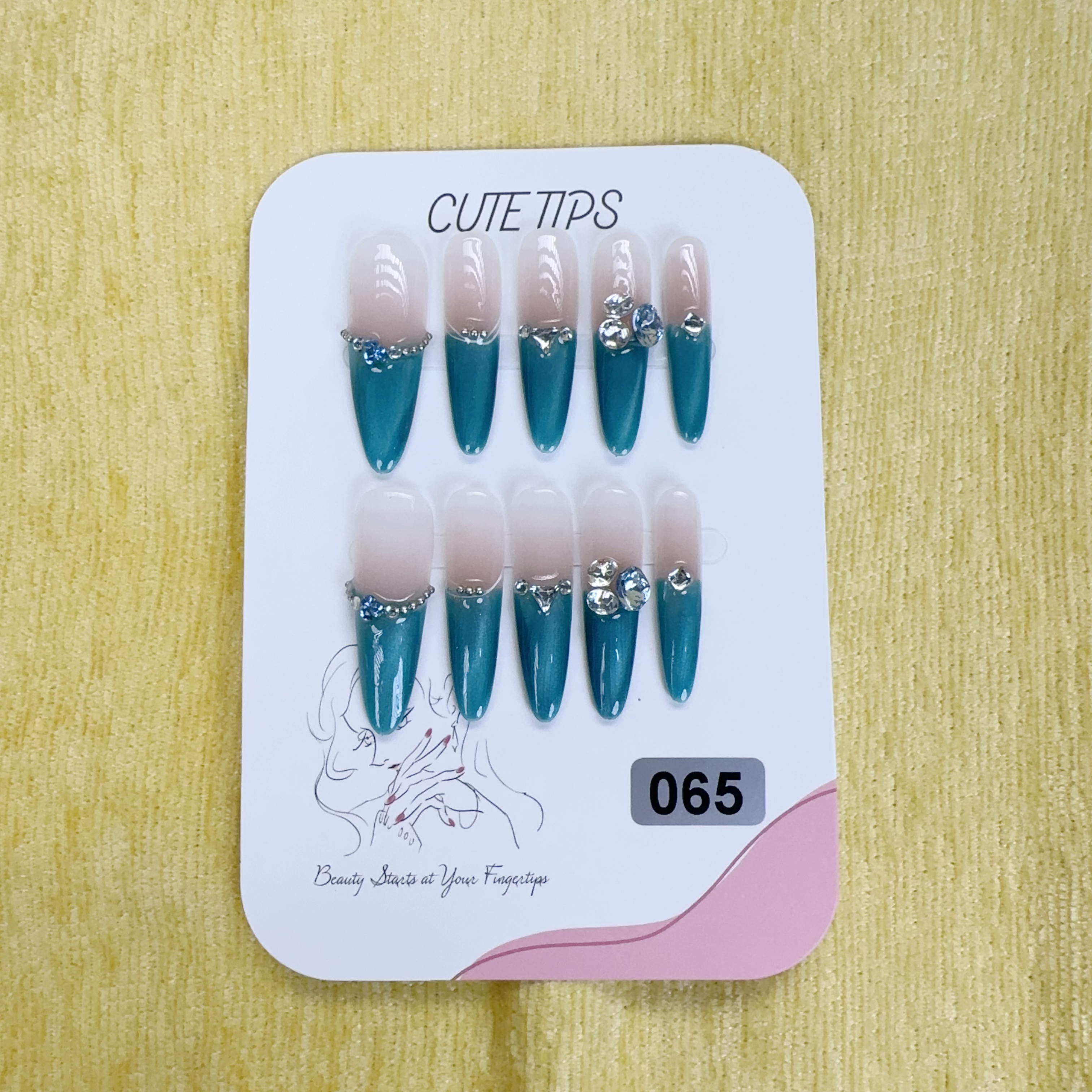 【m码】65号长款粉蓝色重工甲（买一赠一，赠品不参与退换）