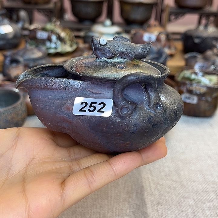 裸柴烧陶瓷手工茶器