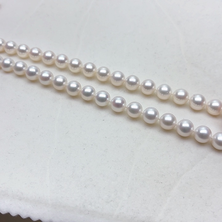 淡水珍珠颈饰银S925镶嵌8.5-9.5mm正圆极光冷白