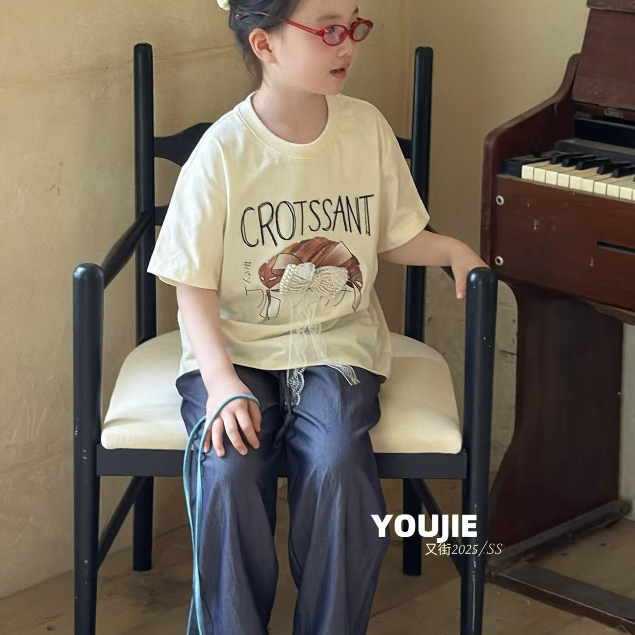 6008儿童蝴蝶结小鱼T恤