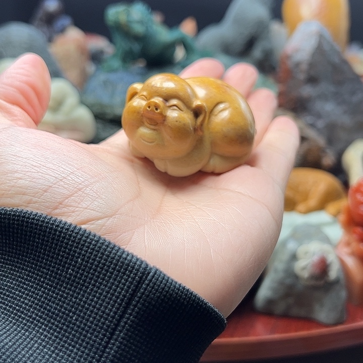 长***啸寿山石寿山石摆件