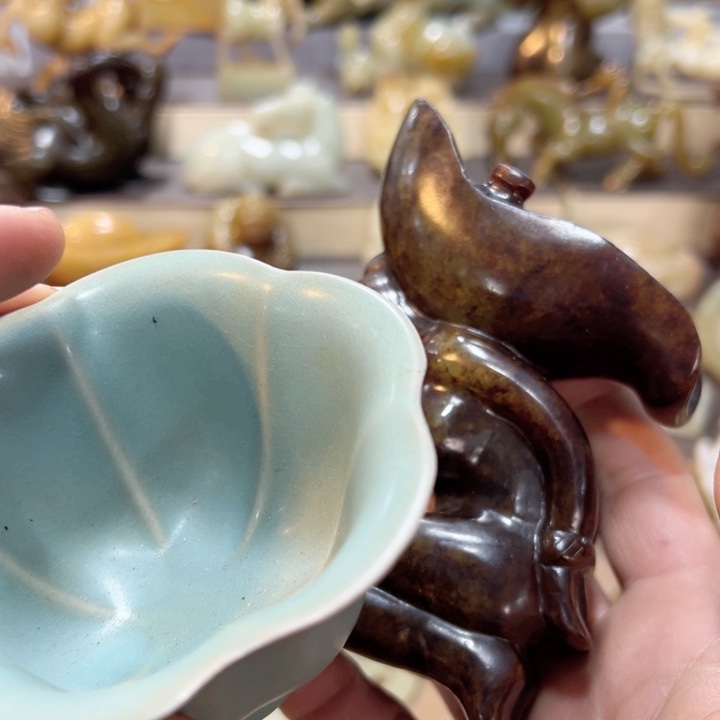 摆件广**山摆件罐盛宝斋物件