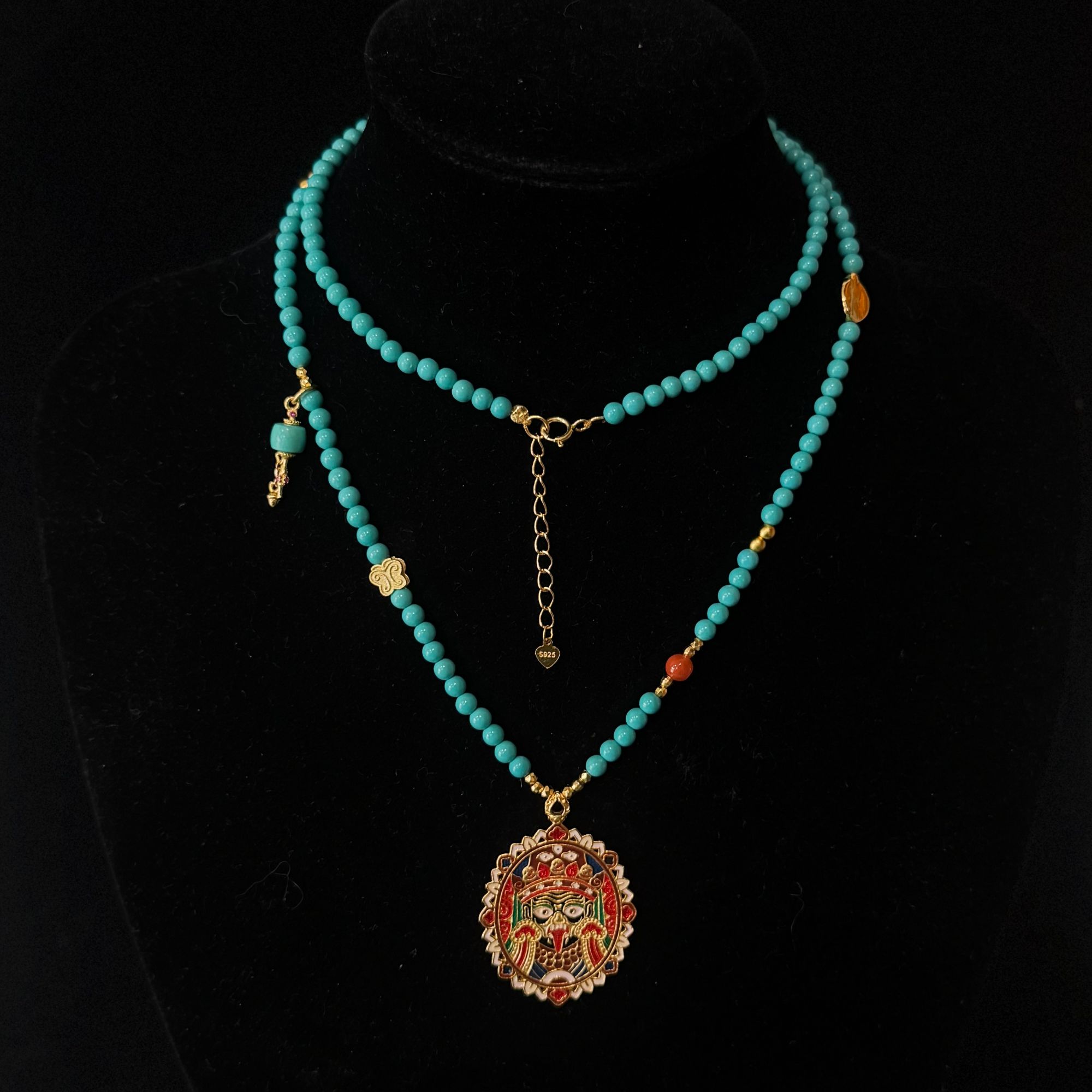 非金属珐琅项链 时尚百搭松松扎基项链