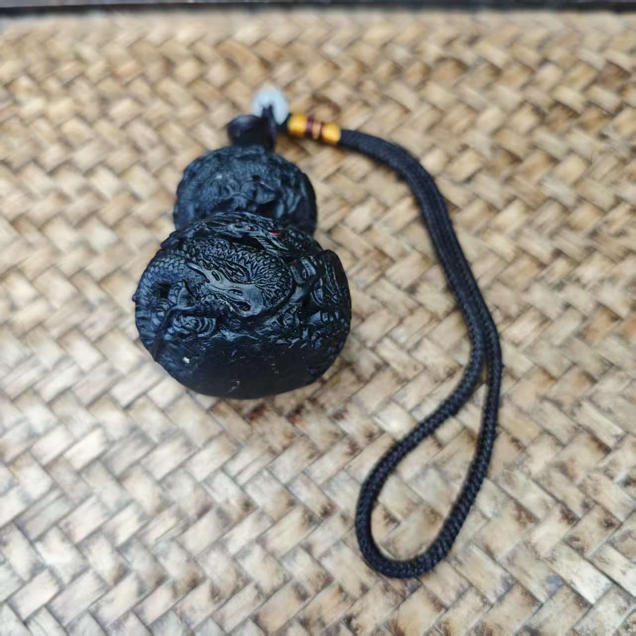 拾趣黑色葫芦吊坠001