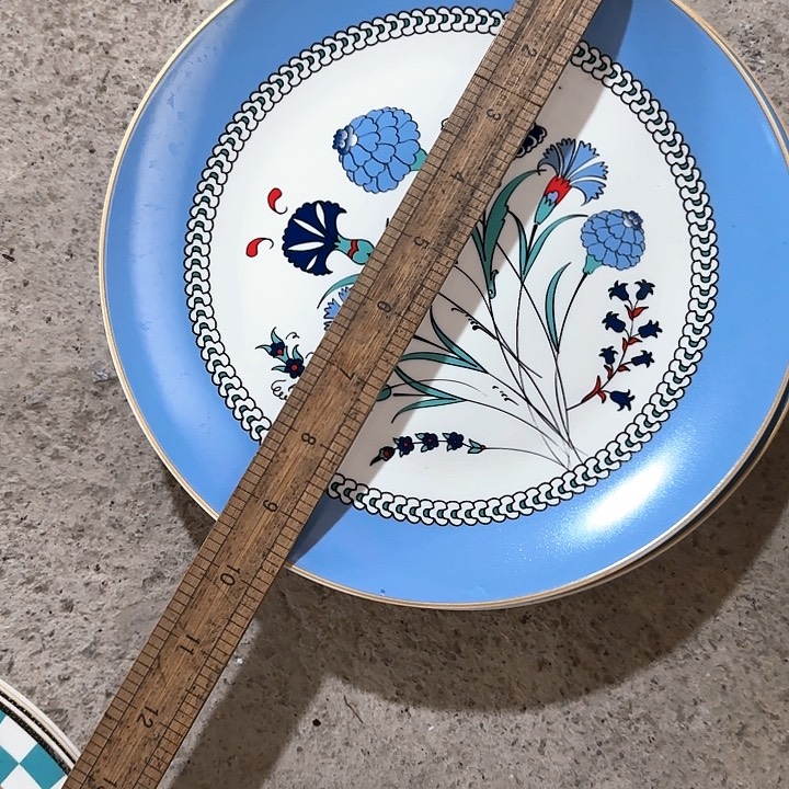 瓷微瑕疵4只9.5寸月光盘