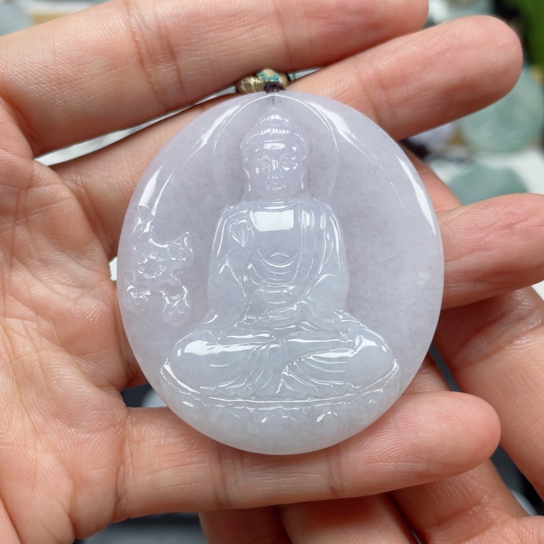 翡翠颈饰未镶嵌天然翡翠A货额弥67号